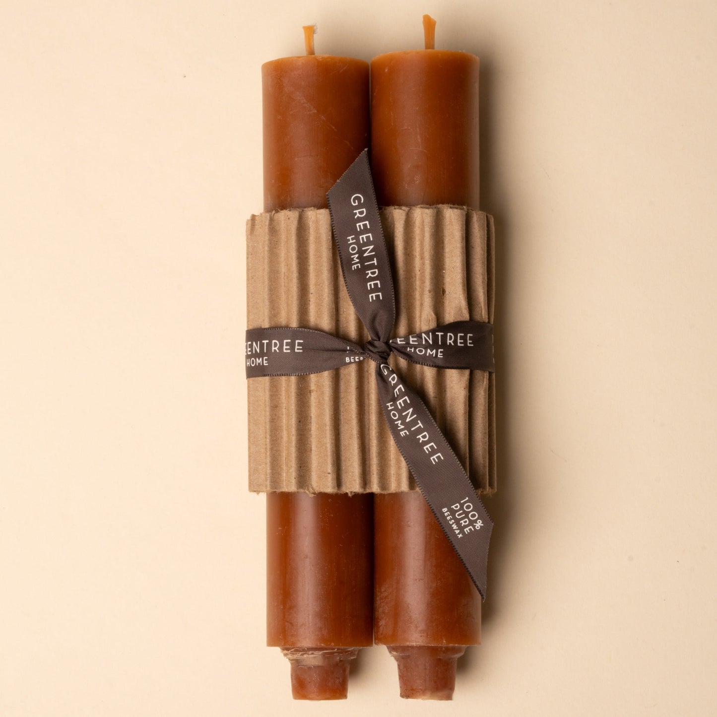 Beeswax Column Tapers, Set of 2