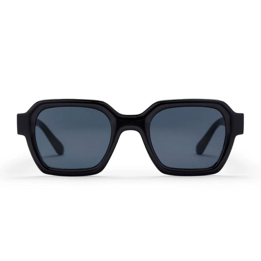 CHPO The AK Geometric Sunglasses - Shiny Black/Black