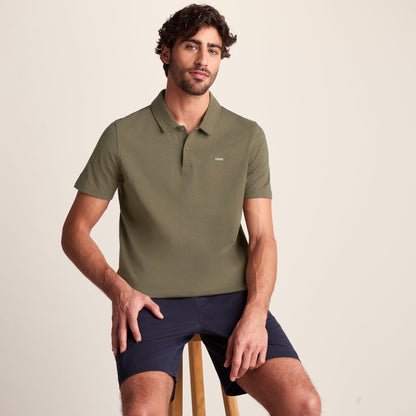Sawyer Mens 100% Cotton Jersey Polo Shirt - Mushroom