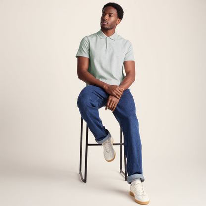 Zaden Mens Polo Shirt - Light Grey Marl