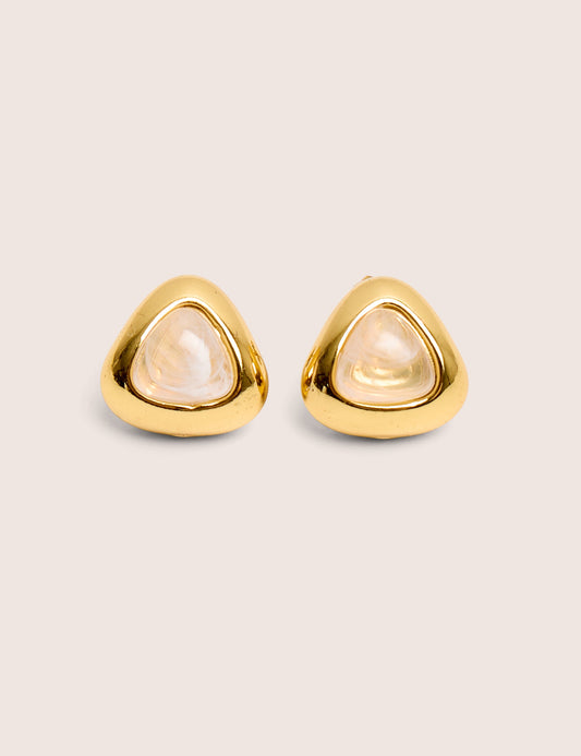 Gold Plated Triangle Earrings