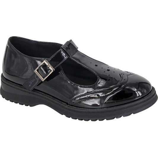 Cipriata Kids Dina Buckle T Bar Brogue Shoe
