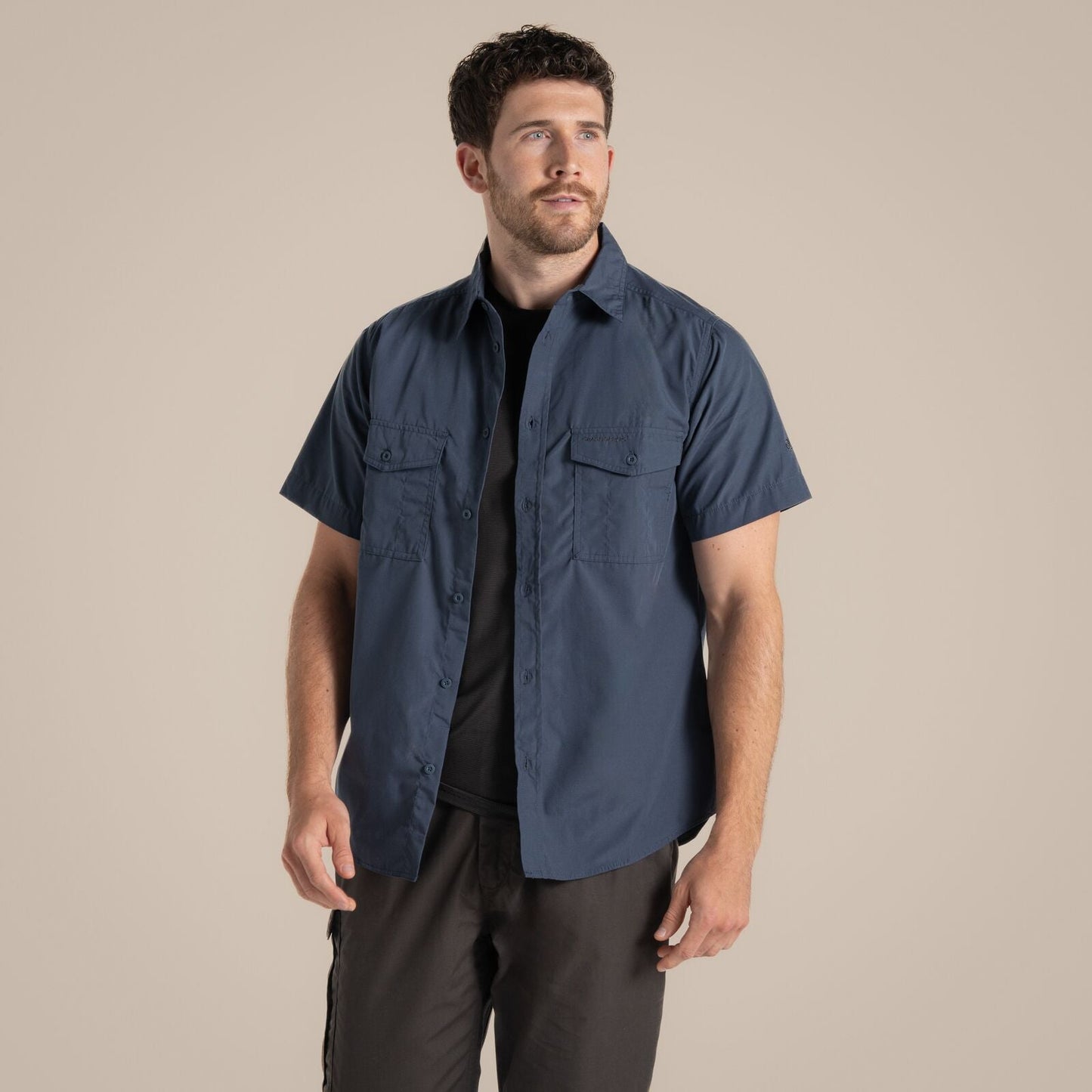 Craghoppers Mens Kiwi Sun Protection Short Sleeve Shirt
