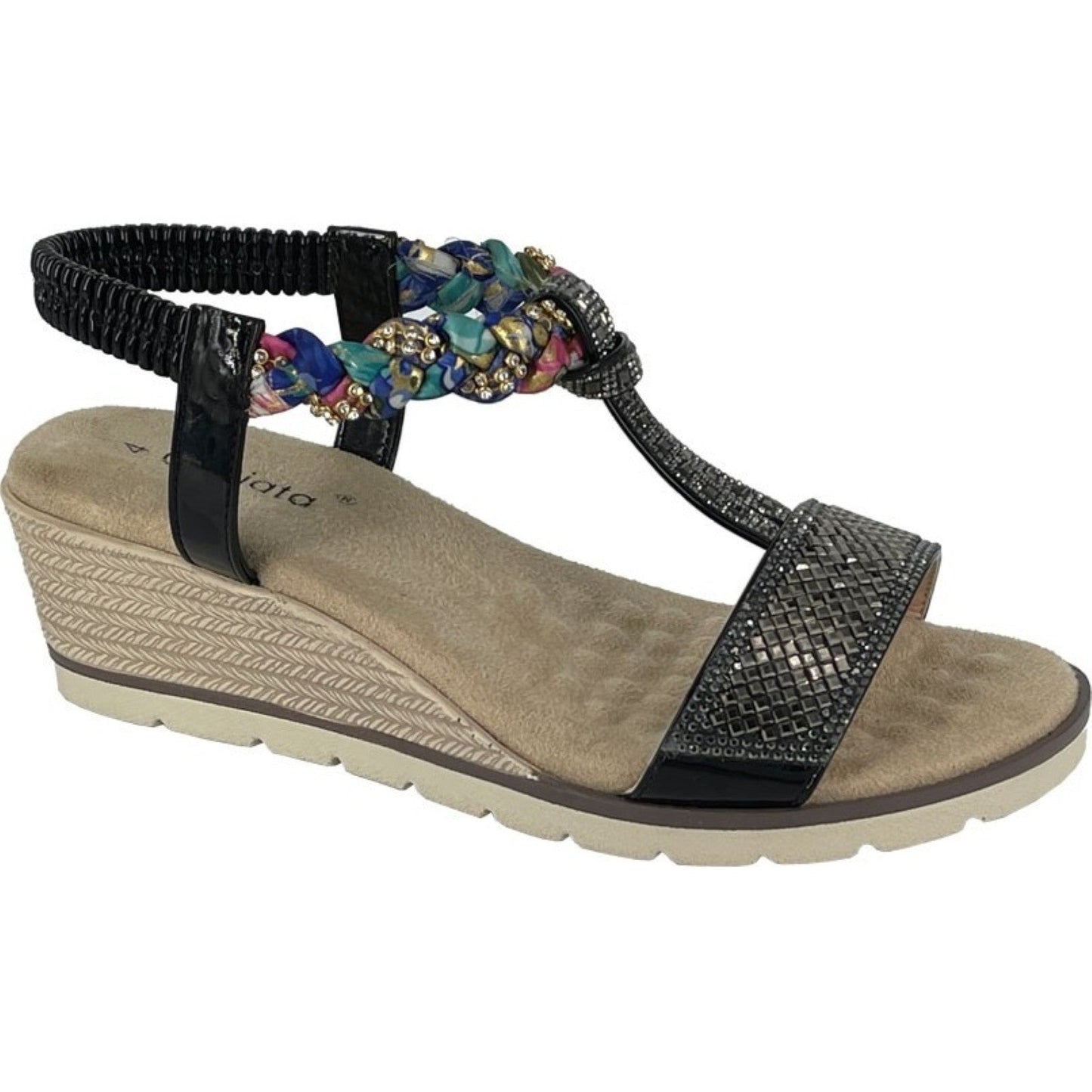 Cipriata Womens Gilda Halter Back Sandals - Black - 6 UK