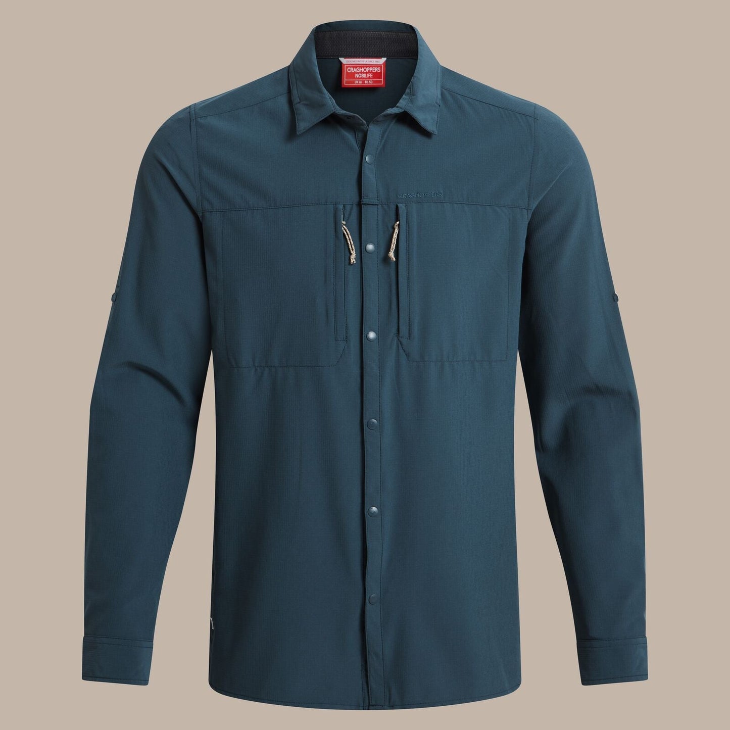 Craghoppers Mens NosiLife Pro V UPF Long Sleeve Shirt
