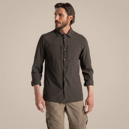 Craghoppers Mens NosiLife Pro V UPF Long Sleeve Shirt